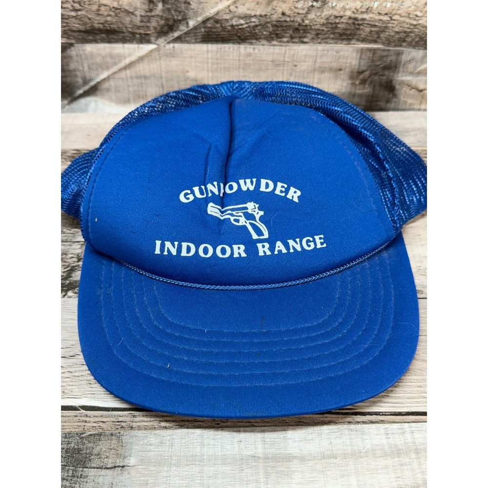 Madhatter Brand Gunpowder Indoor‎ Range Trucker Hat One Size Blue